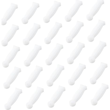 Clip Ombilical Jetable pour Porcelets 100 Pièces en Pp Blanc Serrage Cranté Antidérapant, Usage Unique, Lot de 100, pour Élevage Porcin (1/5)