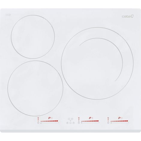 Cata INSB 6030 WH - Vitroceramica Induccion 3 Zonas Coccion Ancho 59 Cm