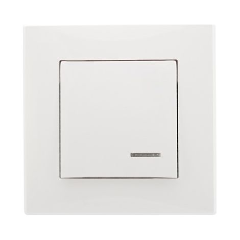 Interruttore singolo da incasso Polmark bianco ŁP-1LS.BI 1 pz.