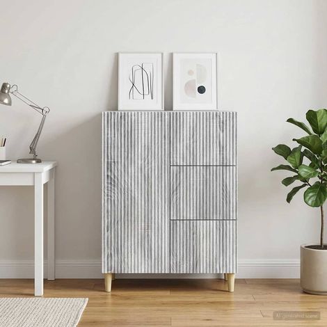 Aparador Gris Sonoma 66 x 34,5 x 90 cm Madera de Ingeniería (1/4)