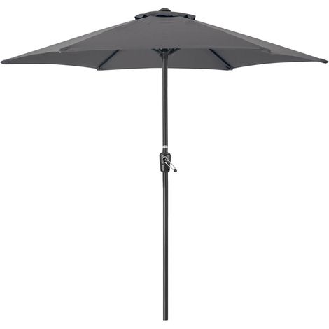 2.4m Parasol with Crank - Grey