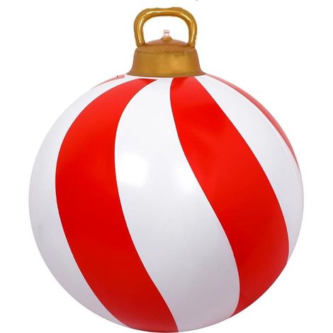 Boule De Noël Gonflable - Décoration Extérieure En Pvc - Pour Jardin Ou Porche - Diamètre 60 Cm - 1 Pièce (1/3)