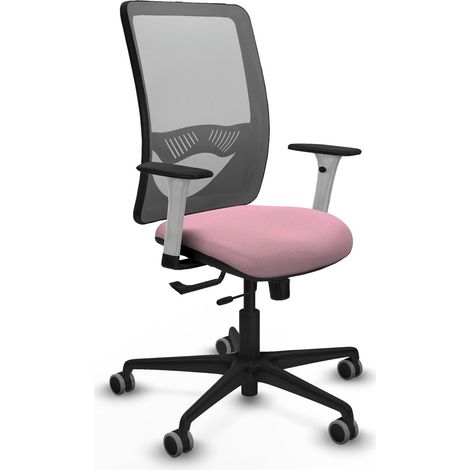 Silla de oficina piqueras y crespo Zulema gris malla brazos blancos (1/2)