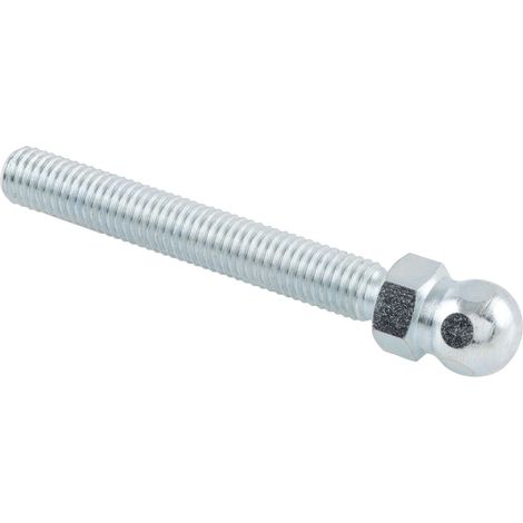 Fath Gewindestange M10x70mm für Gelenkstellfuß metrisch Kugel 15 - Maschinenfuß, Stahl verzinkt - 10 Stück (1/2)