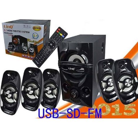 Kit De Haut-parleurs A3309 Dolby Surround 5.1 Usb Hd Tv Pc Système De Haut-parleurs