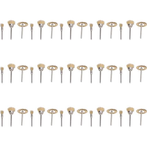 45 pièces brosses métalliques en laiton, petit kit de polissage pour nettoyage et meulage, effet de polissage optimal. (1/5)