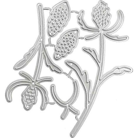 Metall-Stanzformen mit Blumen und Gräsern für Kartenherstellung, Scrapbooking, Papierbasteln und DIY-Projekte