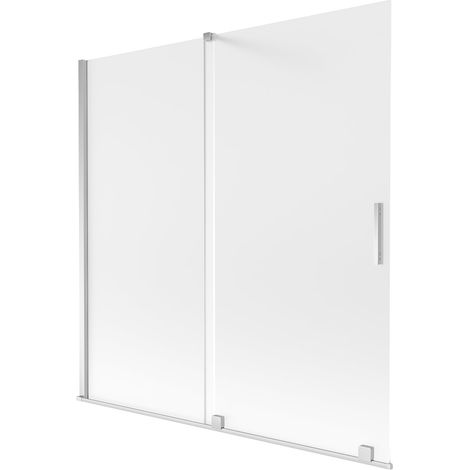 Mexen Velar mampara de baño extensible de 2 paneles 160 x 150 cm, esmerilado, cromo - 896-160-000-31-01 (1/2)