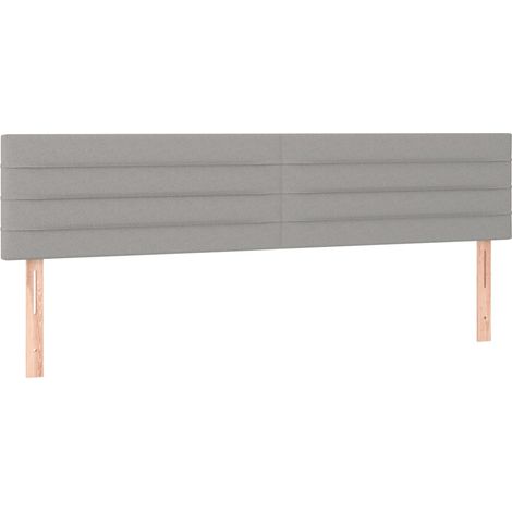 Maison Exclusive - Kopfteile Hellgrau 200x5x78/88 cm Stoff