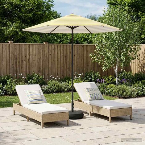 Paraguas de Jardín con Base 230 x 230 cm Poliéster Rectangular