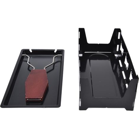 Mini appareil à raclette avec poignée noire, ustensile de cuisson rectangulaire pour le fromage (1/5)