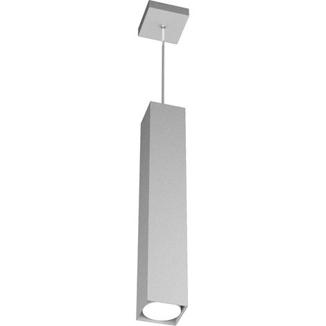 Sospensione Moderna Plate Metallo Grigio 1 Luce Gx53 50Cm (1/4)