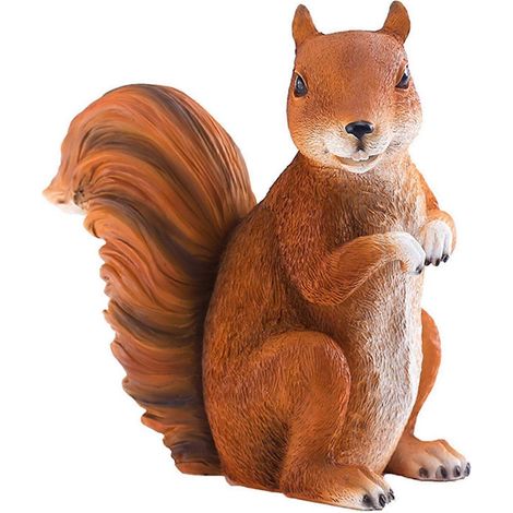 Figurine d'écureuil en résine, adorable mini sculpture animale, objet d'art et de décoration