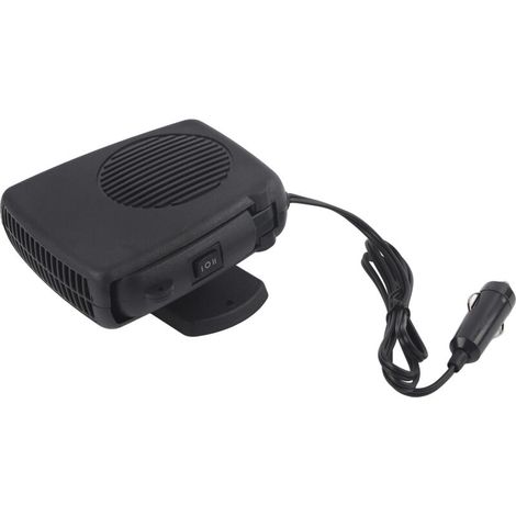 Ventilateur Chauffant et Rafraîchissant 12 V – 200 W, Céramique Portable 2-en-1 pour Dégivrage et Anti-Buée Universel
