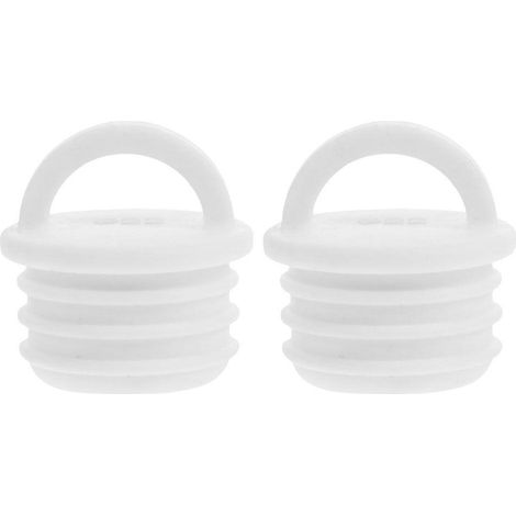 Lot de 2 bouchons de vidange de rechange pour seau à balai essoreur, embouts en caoutchouc de 20 mm avec anneau de serrage, compatibles avec les systèmes de seaux et de balais essoreurs plats. (1/4)