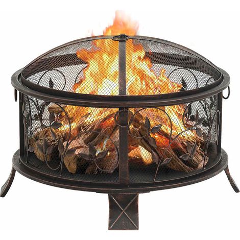 Maison Exclusive - Foyer rustique avec tisonnier 67,5 cm XXL Acier (1/5)