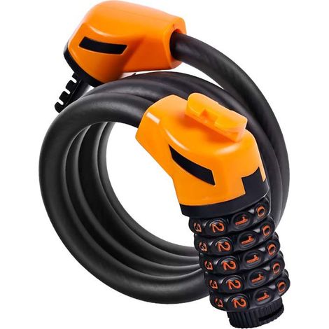 Antivol de vélo à combinaison orange pour une sécurité sans clé sur les vélos et les scooters.-AquaForge (1/5)
