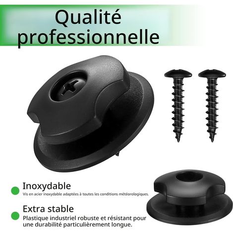 20 Pièces Crochet de Bâche Ronds, Crochets Boutons de Fixation, Crochet Ridelle de Bâche en Plastique pour Filet Remorque et Bache Remorque Véhicules