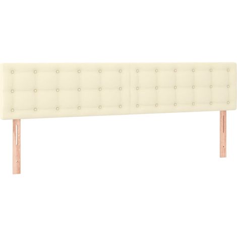 Têtes de lit Crème 180x5x78/88 cm Similicuir (1/5)
