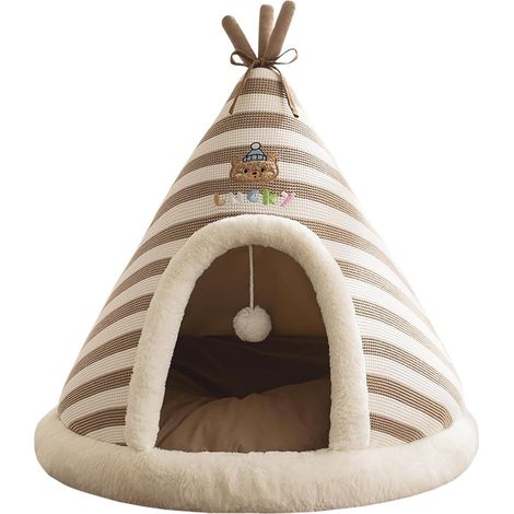 Caverne pour Chat - Tunnel Tipi Doux et Confortable,Nid (1/5)