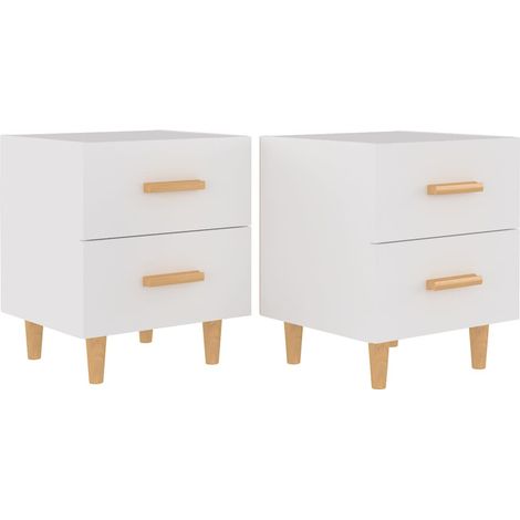 Maison Exclusive - Comodini 2 pz Bianc40x35x47,5 cm (1/5)