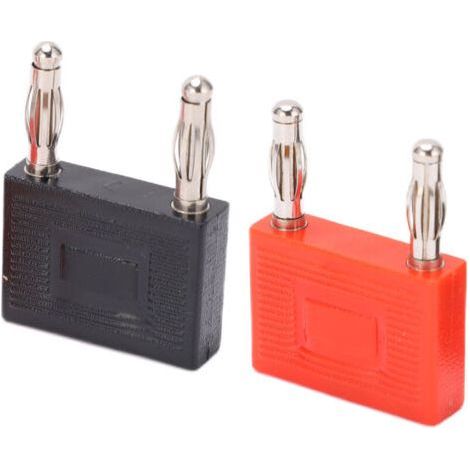 Double Row Banana Connector 4mm U37, 1 to 2 Adapter for DIY Cable, 16mm Spacing