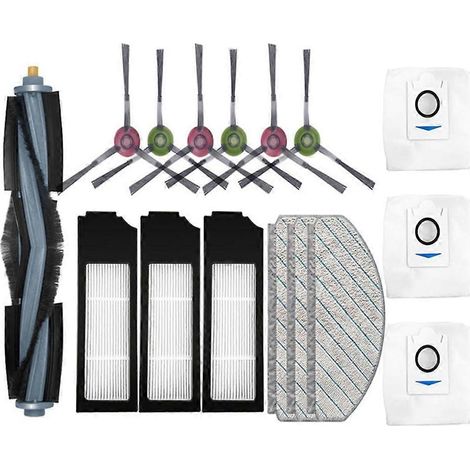 Pièces de rechange pour aspirateur robot X1 Plus : brosse principale, filtre HEPA, chiffon de nettoyage, etc. (1/5)