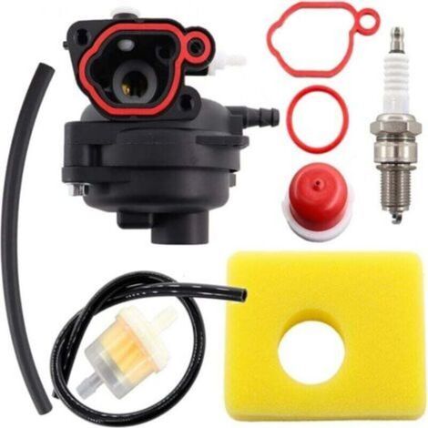 Carburateur Kit for Briggs & Stratton 300E 450E 550E 575E 600E CARB Moteur 08P502 09P602 125CC 140CC Series Pièces de Moteur de Tondeuse à Gazon et Filtre à Air Bougie d'allumage