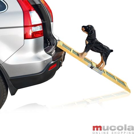 Melko Rampe pour chien Marches télescopiques de 120 x 30 cm pour la voiture avec revêtement antidérapant, pliables