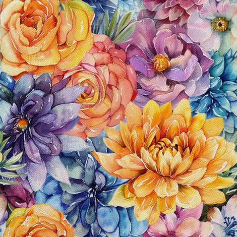 Tela decorativa para exteriores Oxford - Motivo floral I DX5223 (1/5)