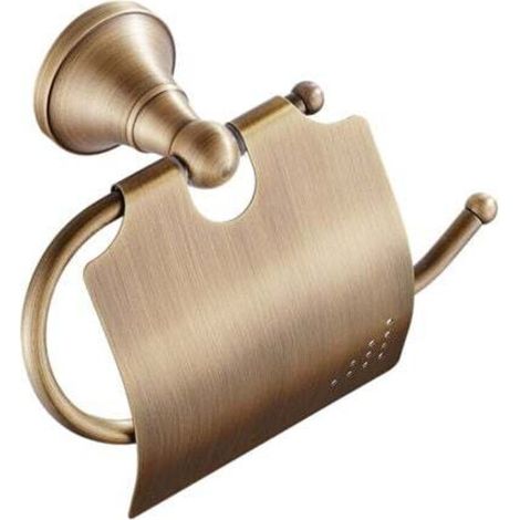Porta carta igienica antico, porta rotolo da cucina in ottone, porta rotolo da parete, bronzo spazzolato A