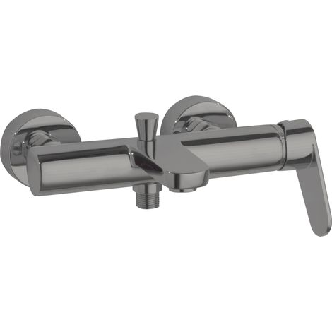 Grifo de Baño-Ducha Monomando Níquel Cepillado con Sistema S2 de Ahorro de Agua Serie Alexia (1/2)