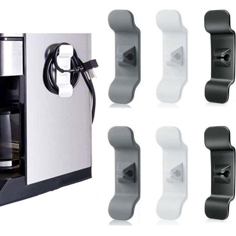 Câble Organisateur, porte-câbles pour appareils 6 pièces , raccourcisseur de câble, organisateur de câble pour petits appareils électroménagers pour mixeurs, machines à café, friteuses à air,no