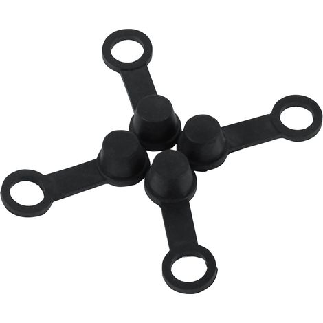 4X Bouchons de vis de Purge de Freins, Cache-poussière de Bouchons de Freins, uchon de Graisse de Purge de Freins en Caoutchouc Noir Bouchons de Mamelon de Purge 8mm Moto (1/5)