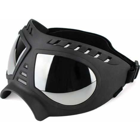 Lunettes pour Chien Lunettes pour Animaux de Compagnie, Lunettes pour Moyen Grand Chien de Anti-UV Imperméable et Coupe-Vent - Noir (1/4)