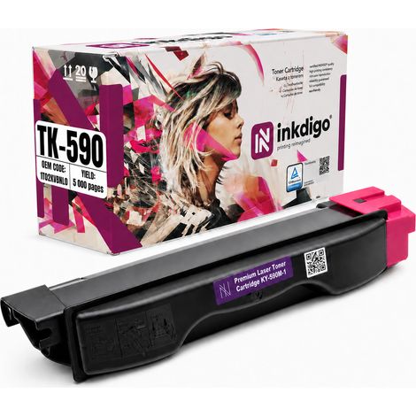 Inkdigo Toner TK590M kompatibel mit Kyocera ecosys M6026cdn FS-C2026MFP TÜV-zertifiziert (1/5)