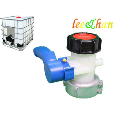 Adaptateur de réservoir IBC 62mm DN40 Vanne à papillons de vidange Raccords de vidange pour carburant à huile, vanne de tonne (1/4)