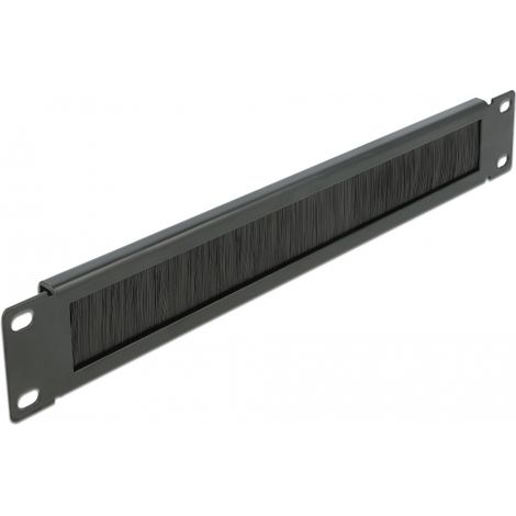Delock Tira de Cepillo de Manejo de Cables de 19 1U en negro