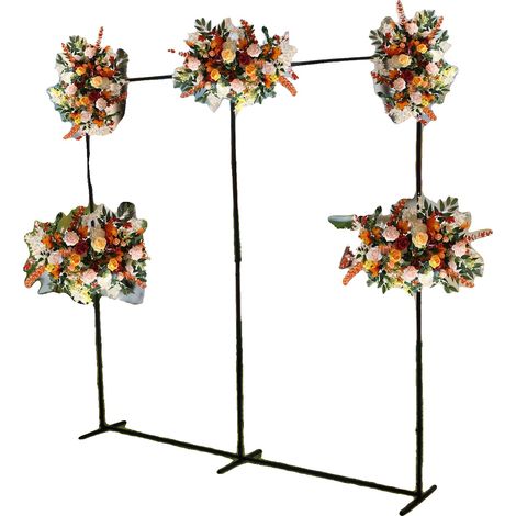 Arco metálico, dimensiones 2,3 m x 2,3 m, material hierro, color negro, peso bruto 5,2 kg, estilo moderno. (1/5)