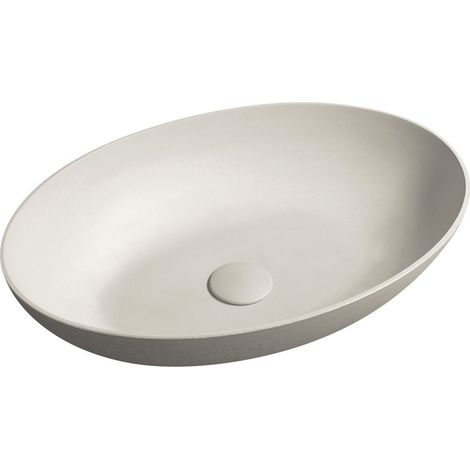 Sapho Formigo - Vasque à poser, 60x40 cm, sans trop-plein, beige FG214 (1/4)