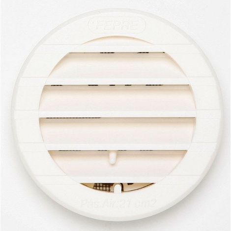 Grille d'aération abs naturel Diam.9.8 cm