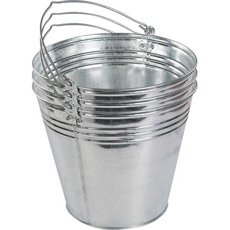 Lot de 3 seaux 12l metal galvanises pour tous usages (1/3)
