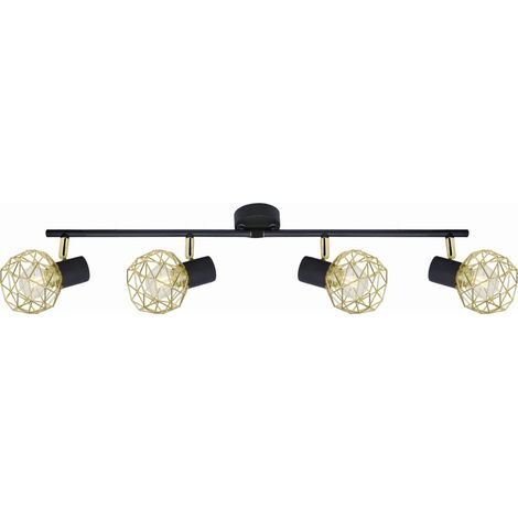 Plafonnier Candellux Acrobat métal noir/or 4xE14 IP20 (1/5)