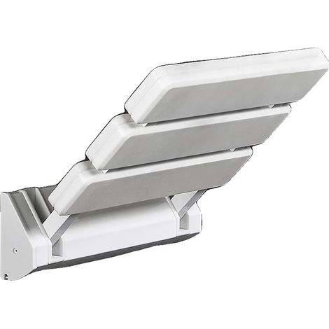Asiento de ducha plegable, soporte resistente, color blanco. (1/2)