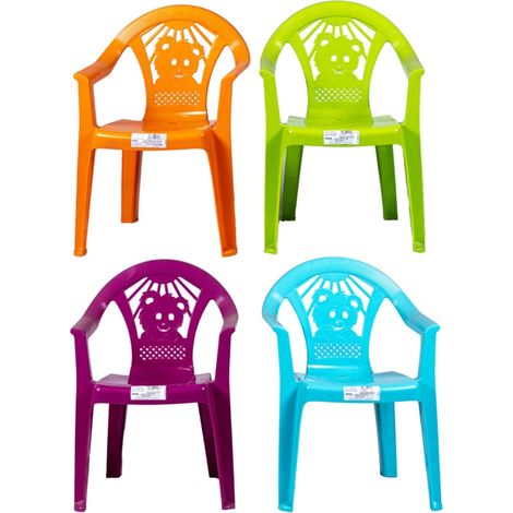 sedia per bambini "baby bear" in polipropilene colori assortiti 38x35x51 cm