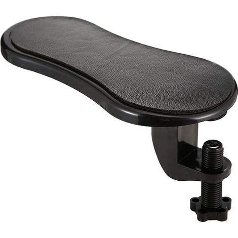 Supporto per poggiapolsi, poggiapolsi per braccio, poggiapolsi regolabile, poggiapolsi ergonomico girevole in memory foam per computer, per ufficio, lavoro, studio, giochi, sedia (nero) (1/5)