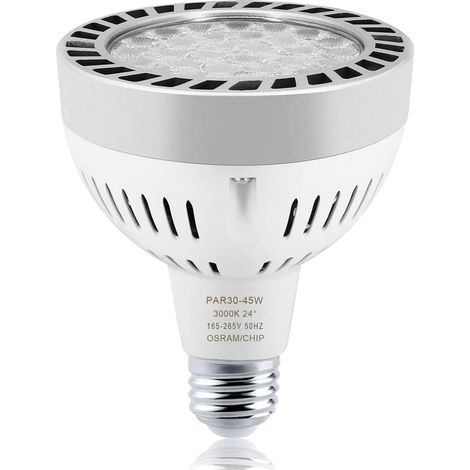 ZOLGINAH 45W PAR30 Bombillas de luz de inundación LED Ultra brillante, E27 Base Foco LED con ventilador silencioso No regulable, 4000k, Neutro (1/3)