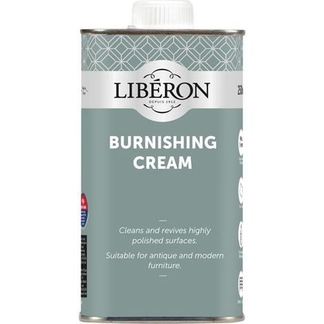 Liberon Burnishing Cream 250ml - High-Quality Finishing Polish for Wood and Furniture Restoration