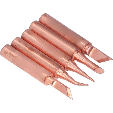 5 Pièces Embouts de Soudure en Cuivre Kit Accessoires Fer à Souder C‑900M‑T (1/5)