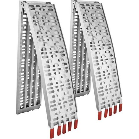 Paire de Rampes de chargement moto pliable 800 kg 226 cm de long (1/5)